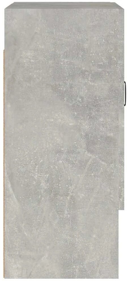 Sieninė spintelė, betono pilka, 60x31x70cm, apdirbta mediena