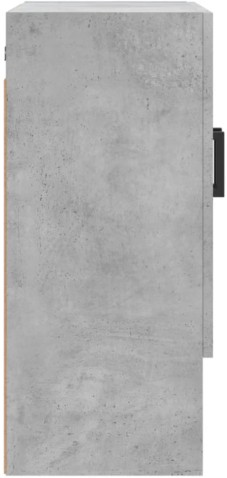 Sieninė spintelė, betono pilka, 60x31x70cm, apdirbta mediena