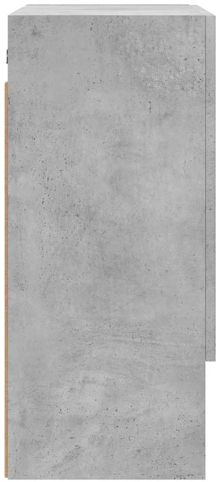 Sieninė spintelė, betono pilka, 60x31x70cm, apdirbta mediena