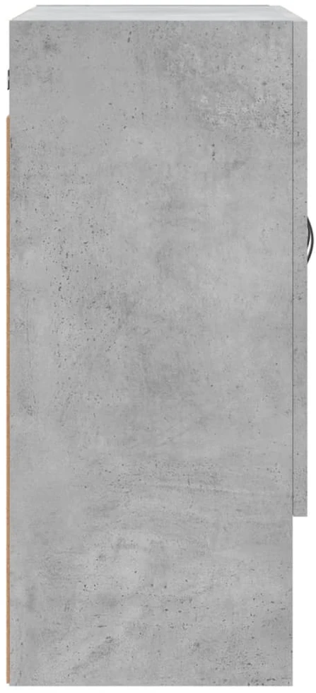 Sieninė spintelė, betono pilka, 60x31x70cm, apdirbta mediena