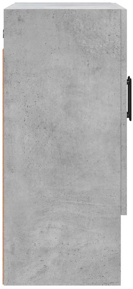 Sieninė spintelė, betono pilka, 60x31x70cm, apdirbta mediena