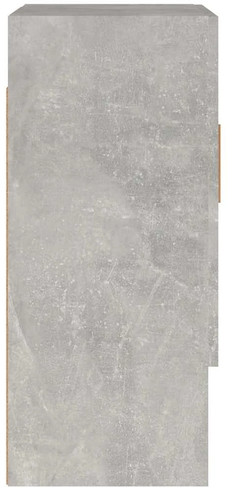 Sieninė spintelė, betono pilka, 60x31x70cm, apdirbta mediena