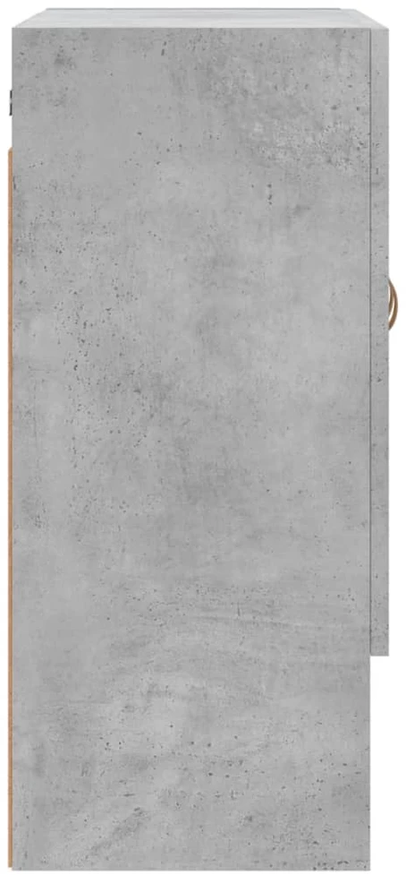 Sieninė spintelė, betono pilka, 60x31x70cm, apdirbta mediena