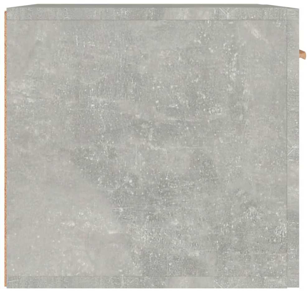 Sieninė spintelė, betono pilka, 60x36,5x35cm, apdirbta mediena
