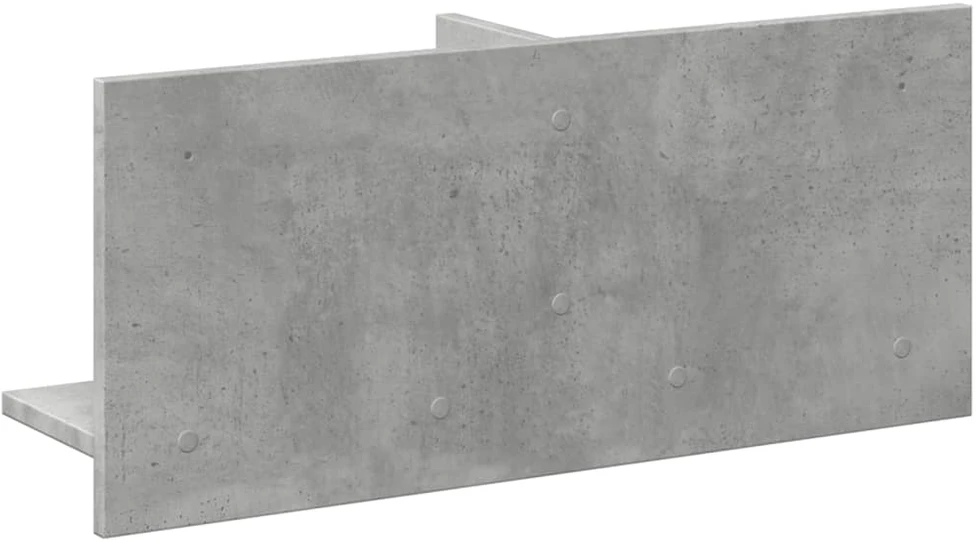 Sieninė spintelė, betono pilka, 70x16,5x30cm, apdirbta mediena
