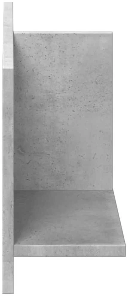 Sieninė spintelė, betono pilka, 70x16,5x30cm, apdirbta mediena