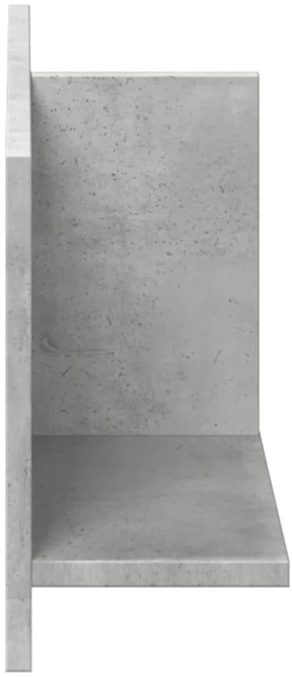 Sieninė spintelė, betono pilka, 70x16,5x30cm, apdirbta mediena