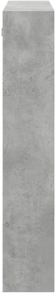 Sieninė spintelė, betono pilka, 80x15x80cm, apdirbta mediena