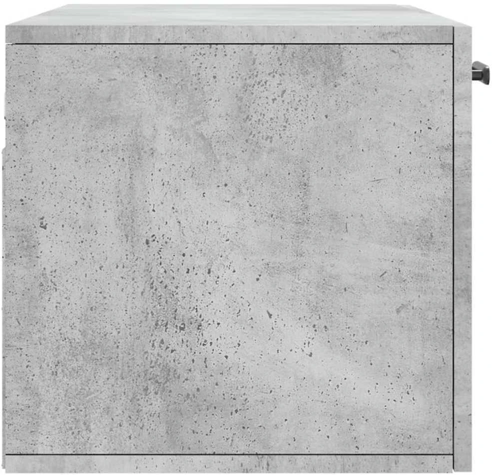 Sieninė spintelė, betono pilka, 80x36,5x35cm, apdirbta mediena