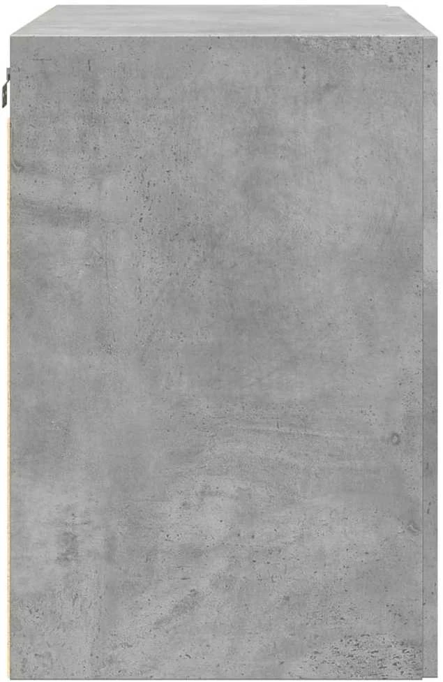 Sieninė spintelė, betono pilka, 80x42,5x64cm, apdirbta mediena