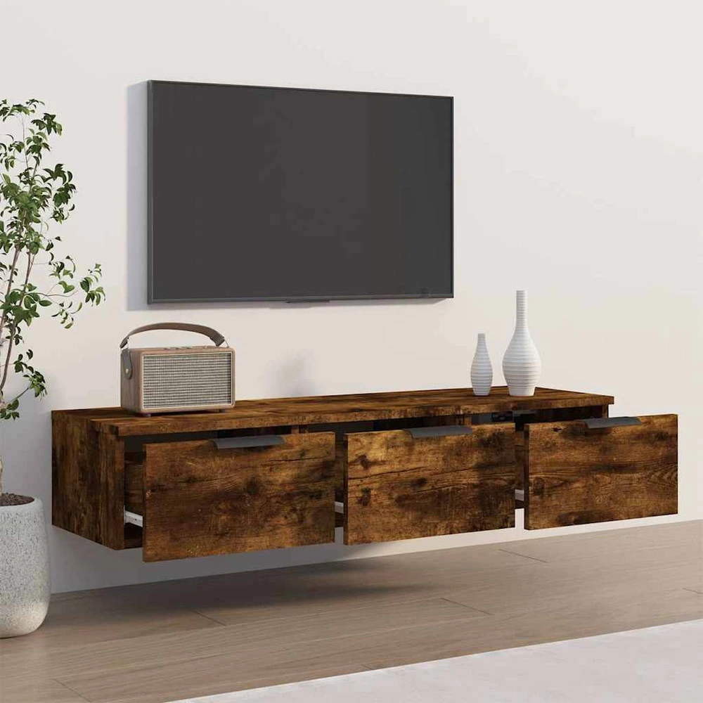 TV staliukas Sieninė spintelė, dūminio ąžuolo, 102x30x20cm, apdirbta mediena