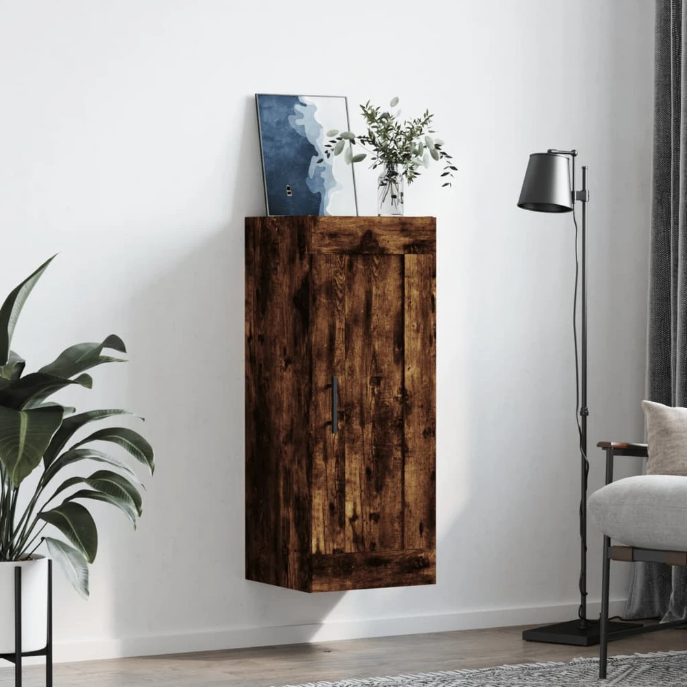 Sieninė spintelė, dūminio ąžuolo, 34,5x34x90cm, mediena