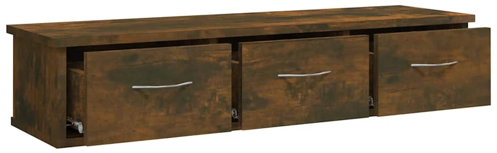 Sieninė spintelė, dūminio ąžuolo spalvos, 60x26x18,5cm, mediena