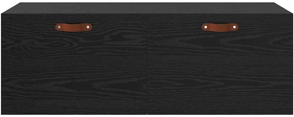 Prie sienos montuojama spinta 100 x 36,5 x 35 cm Juodas ąžuolas