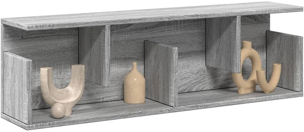 Sieninė spintelė, pilka ąžuolo, 100x20x30cm, apdirbta mediena