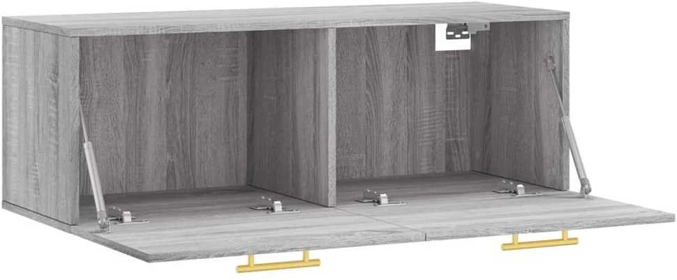 Sieninė spintelė, pilka ąžuolo, 100x36,5x35cm, apdirbta mediena