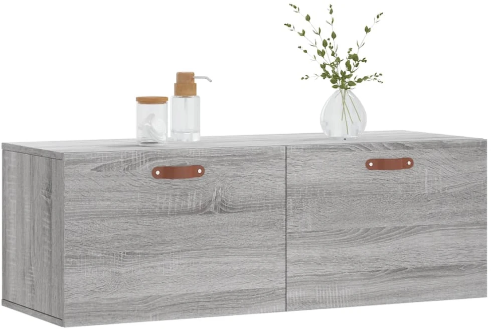Sieninė spintelė, pilka ąžuolo, 100x36,5x35cm, apdirbta mediena