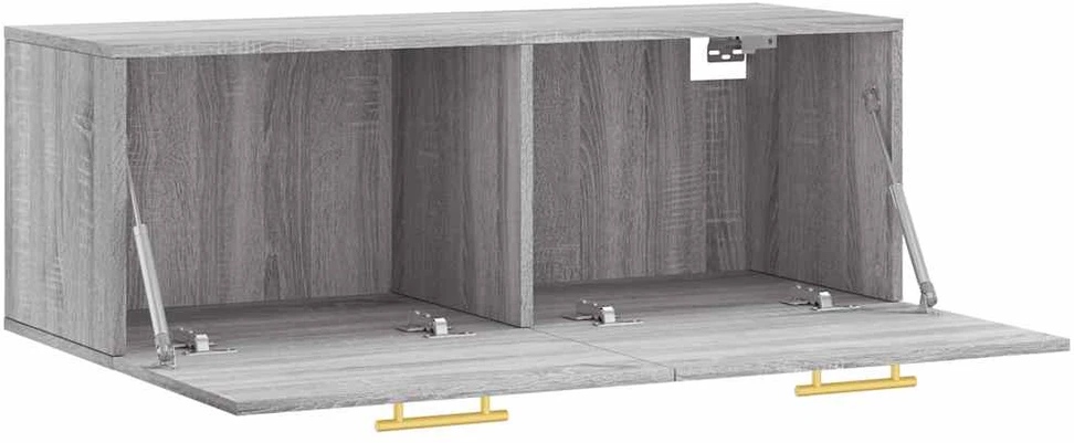 Sieninė spintelė, pilka ąžuolo, 100x36,5x35cm, apdirbta mediena