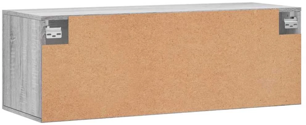 Sieninė spintelė, pilka ąžuolo, 100x36,5x35cm, apdirbta mediena