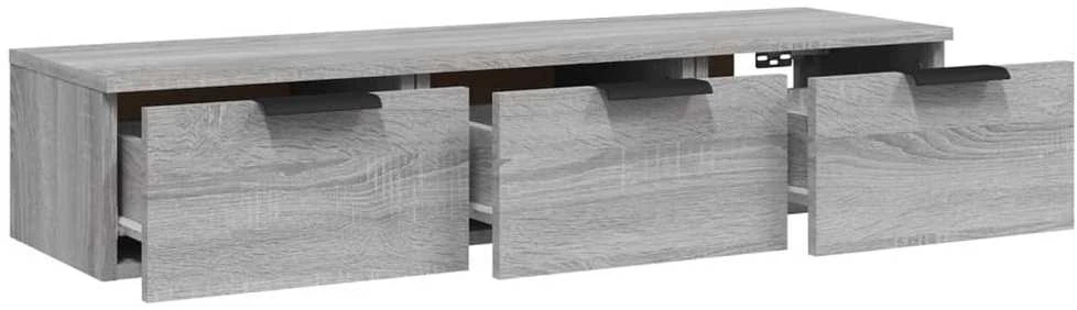 Sieninė spintelė, pilka ąžuolo, 102x30x20cm, apdirbta mediena