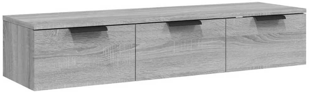 Sieninė spintelė, pilka ąžuolo, 102x30x20cm, apdirbta mediena