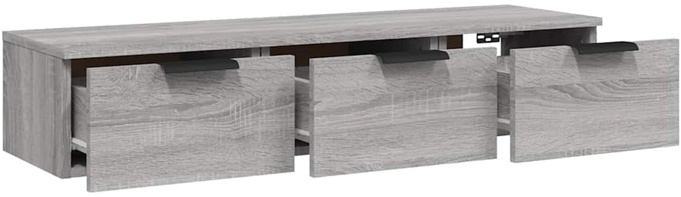 Sieninė spintelė, pilka ąžuolo, 102x30x20cm, apdirbta mediena