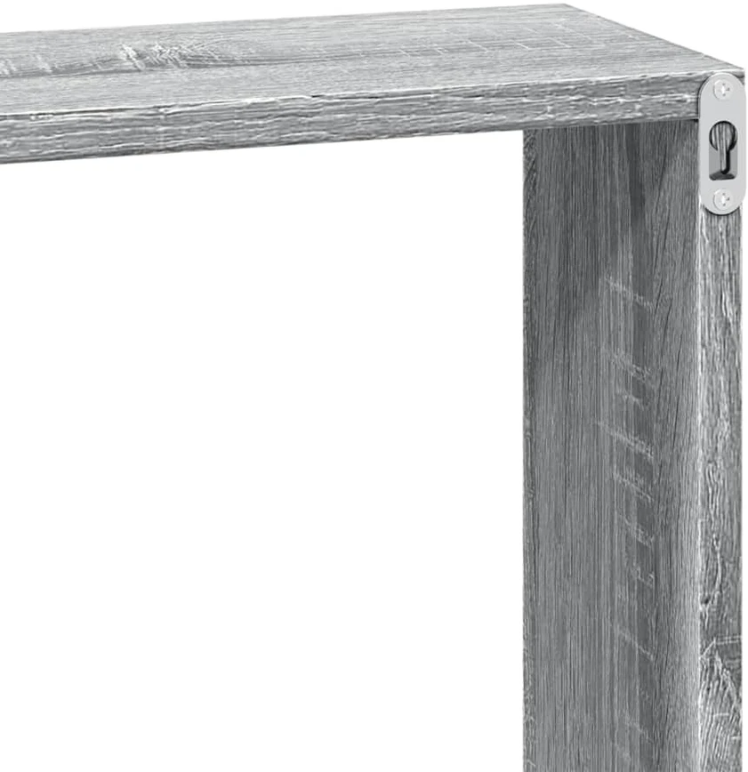 Sieninė spintelė, pilka ąžuolo, 60x16x30cm, apdirbta mediena