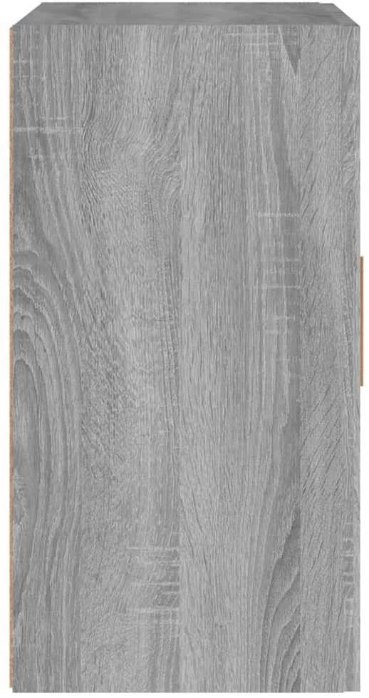 Sieninė spintelė, pilka ąžuolo, 60x30x60cm, apdirbta mediena