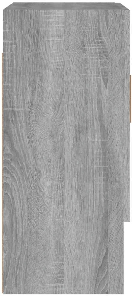 Sieninė spintelė, pilka ąžuolo, 60x31x70cm, apdirbta mediena