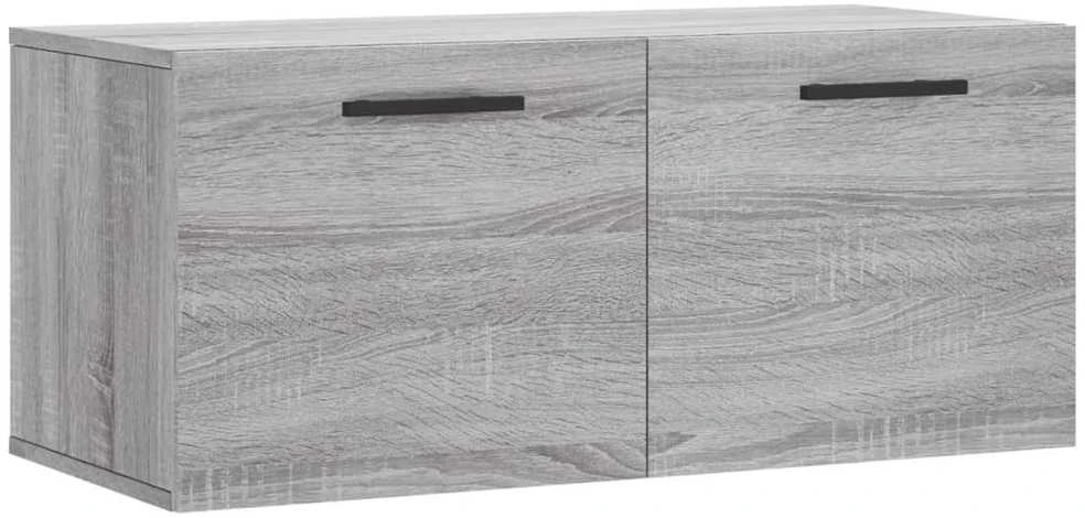Sieninė spintelė, pilka ąžuolo, 80x36,5x35cm, apdirbta mediena