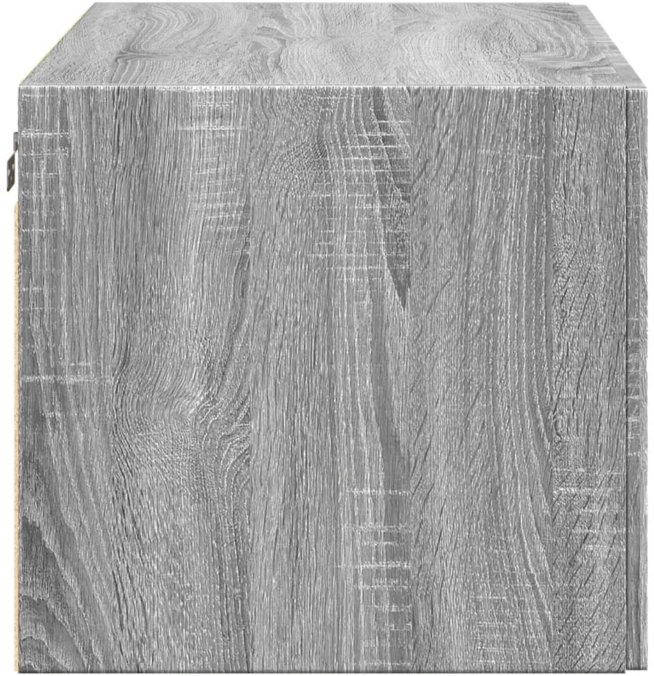 Sieninė spintelė, pilka ąžuolo, 80x42,5x40cm, apdirbta mediena