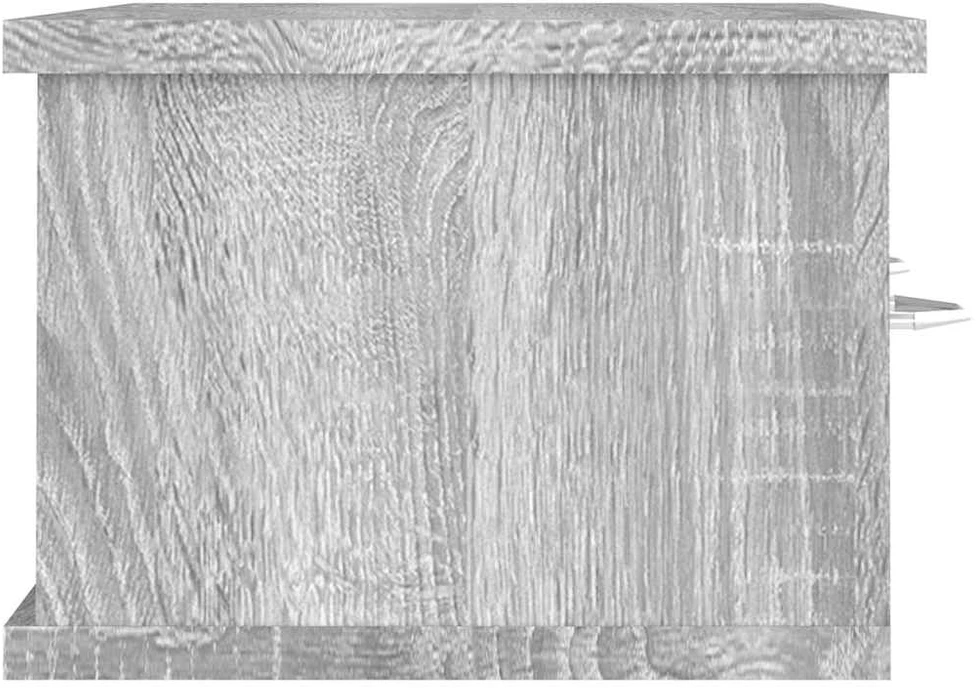 Sieninė spintelė, pilkos ąžuolo spalvos, 60x26x18,5cm, mediena