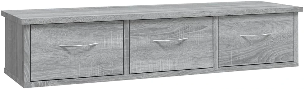 TV staliukas Sieninė spintelė, pilkos ąžuolo spalvos, 88x26x18,5cm, mediena