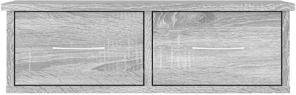 Sieninė spintelė, pilkos ąžuolo spalvos, 60x26x18,5cm, mediena