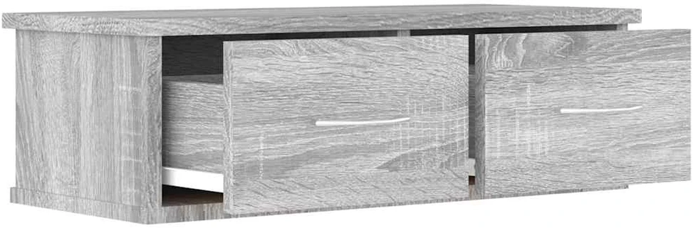 Sieninė spintelė, pilkos ąžuolo spalvos, 60x26x18,5cm, mediena