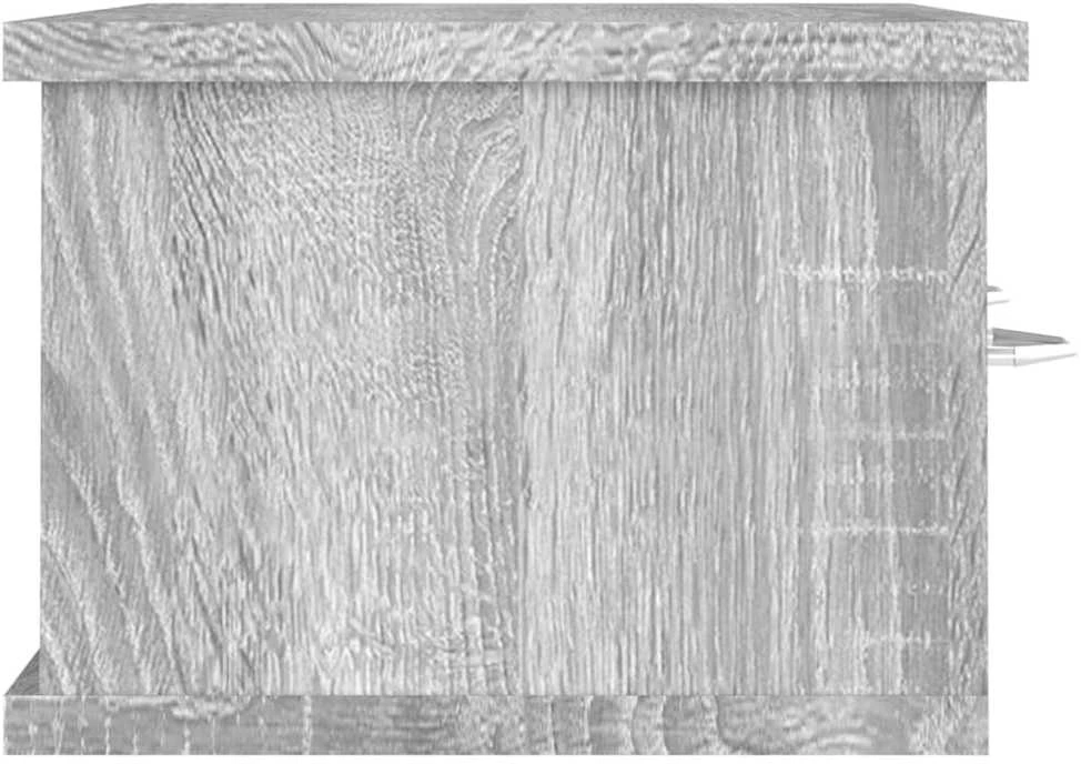 Sieninė spintelė, pilkos ąžuolo spalvos, 60x26x18,5cm, mediena