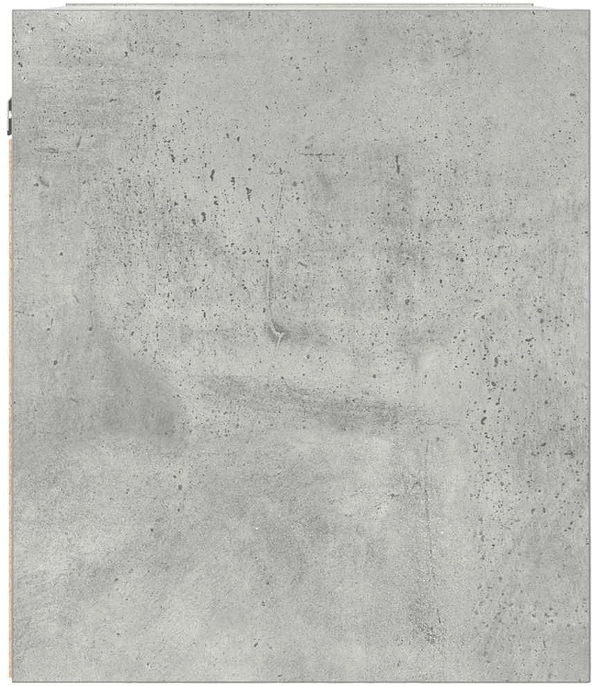 Sieninė spintelė prie lovos, betoninė pilka, 38x34x40 cm