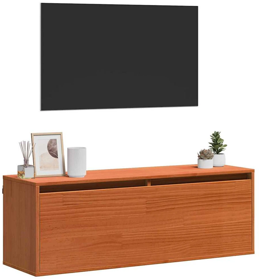 Sieninė spintelė su lentyna Vaško ruda 100 x 30 x 35 cm