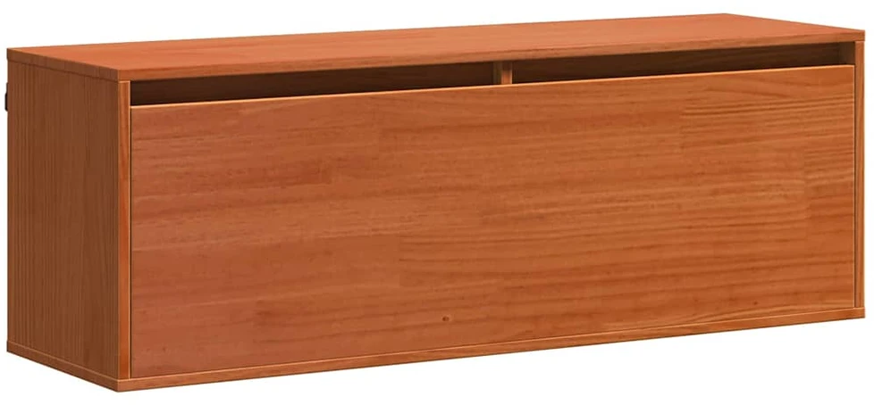 Sieninė spintelė su lentyna Vaško ruda 100 x 30 x 35 cm