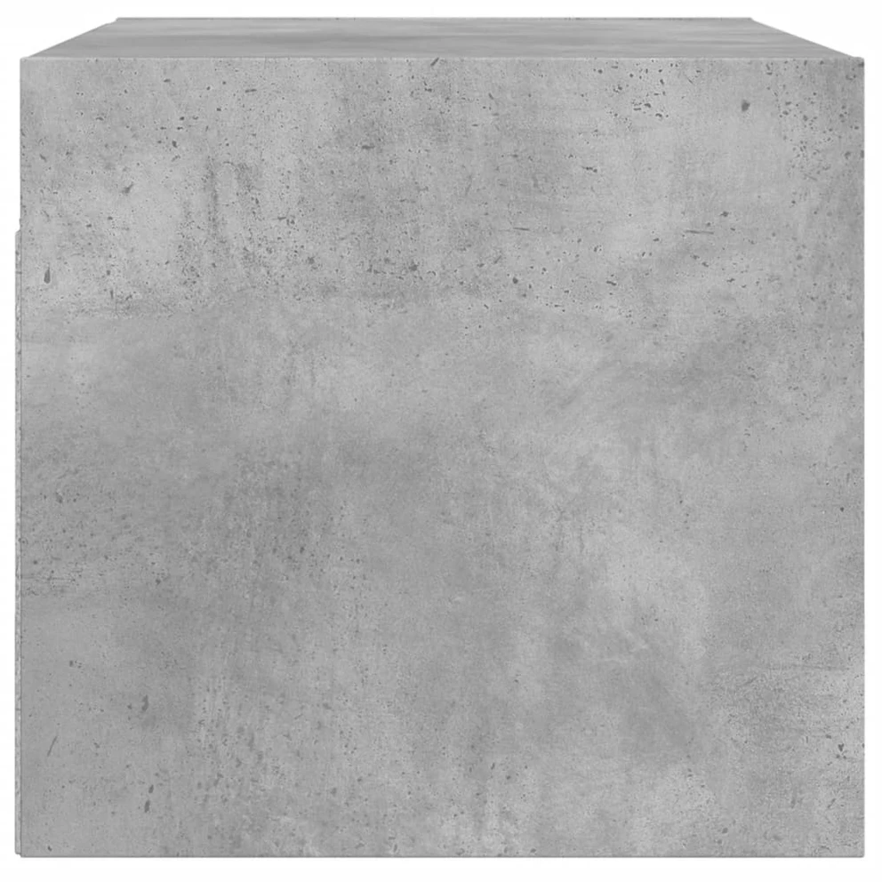 Sieninė spintelė su stiklinėmis durelėmis, betono, 68,5x37x35cm