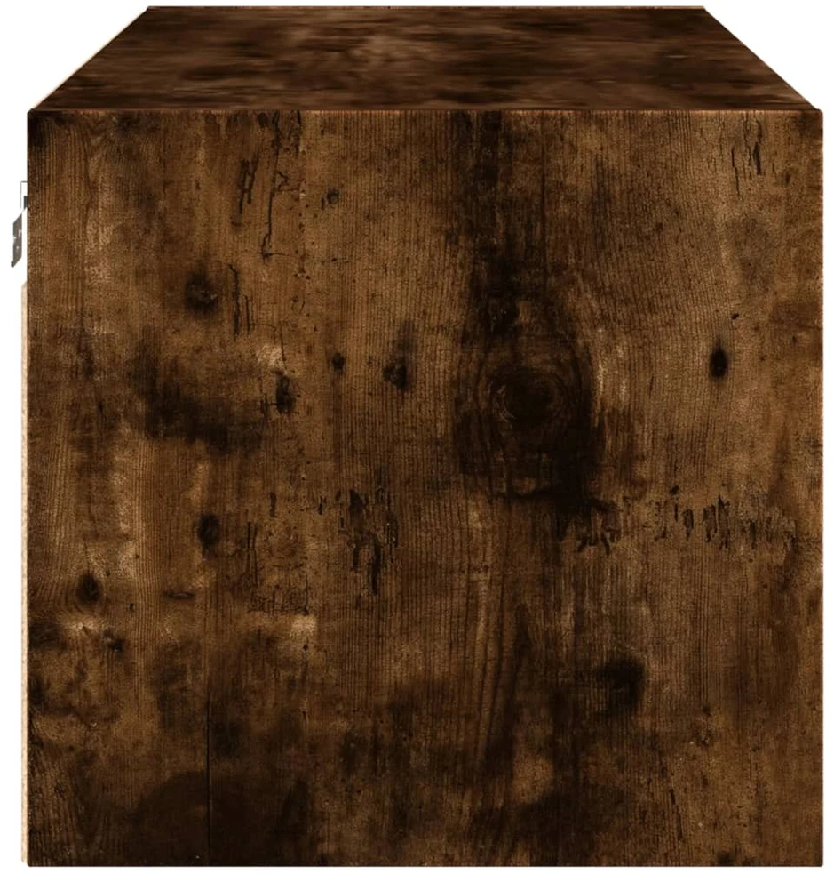 Sieninė spintelė su stiklinėmis durelėmis, dūminė, 102x37x35cm