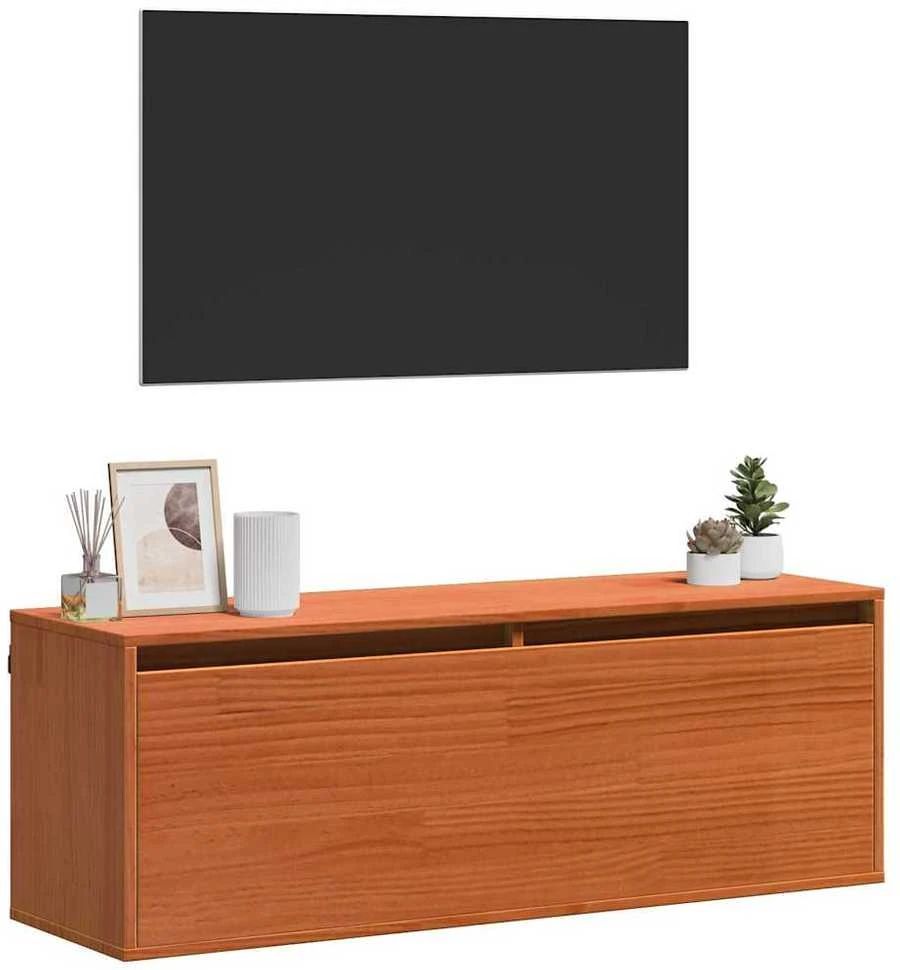 Sieninė spintelė su lentyna Vaško ruda 100 x 30 x 35 cm
