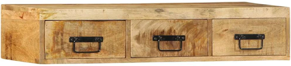 Sieninė televizoriaus spintelė, 100x30x19cm, mango mediena
