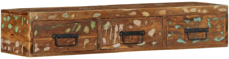 Sieninė televizoriaus spintelė, 100x30x19cm, perdirbta mediena