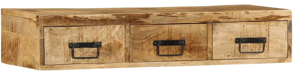 Sieninė televizoriaus spintelė, 100x30x19cm, mango mediena