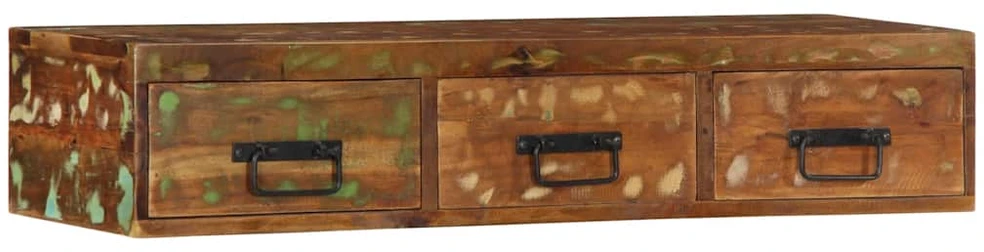 Sieninė televizoriaus spintelė, 100x30x19cm, perdirbta mediena