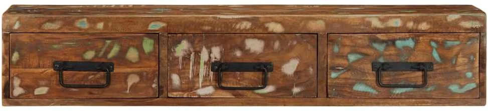 Sieninė televizoriaus spintelė, 100x30x19cm, perdirbta mediena