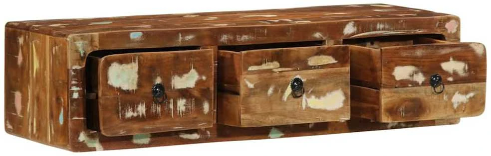 Sieninė televizoriaus spintelė, 100x32x25cm, perdirbta mediena