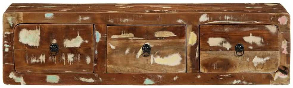 Sieninė televizoriaus spintelė, 100x32x25cm, perdirbta mediena
