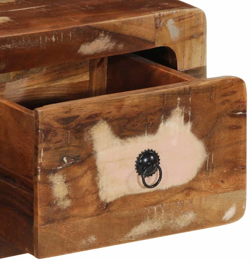 Sieninė televizoriaus spintelė, 100x32x25cm, perdirbta mediena